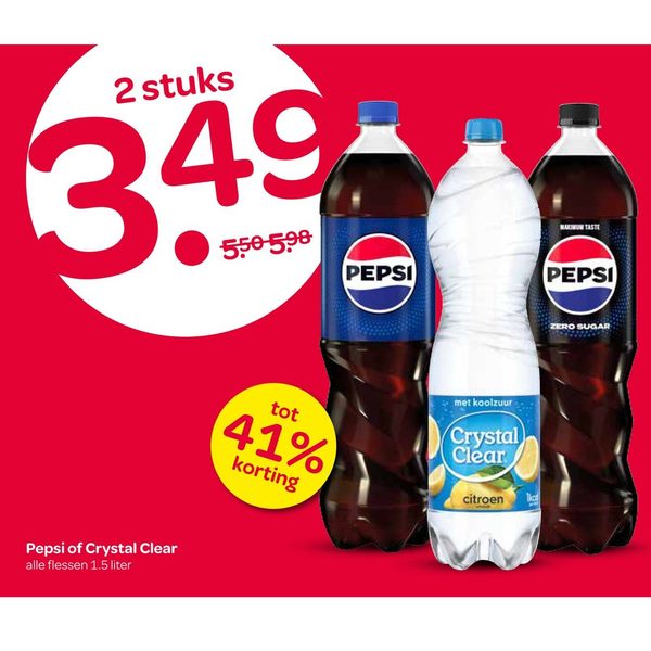 Pepsi of Crystal Clear frisdrank