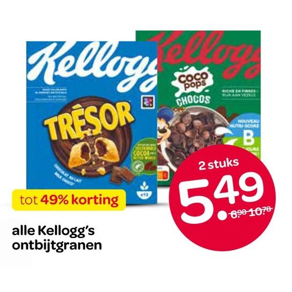 alle Kellogg's ontbijtgranen