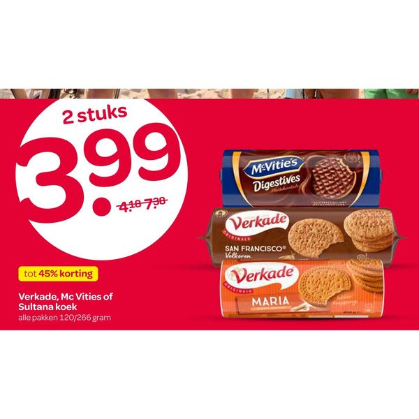 Koek (o.a. Verkade, McVitie's, Sultana)
