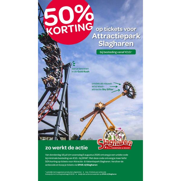 Tickets voor Attractiepark Slagharen