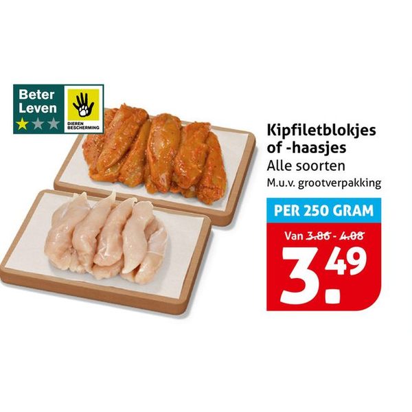 Kipfiletblokjes of -haasjes