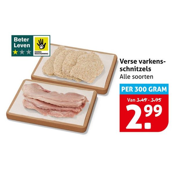 Verse varkensschnitzels