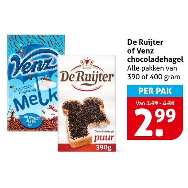 De Ruijter of Venz chocoladehagel