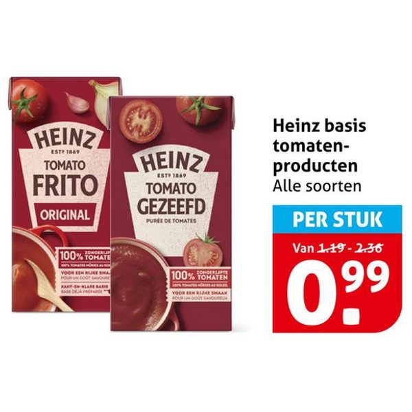 Heinz basis tomatenproducten