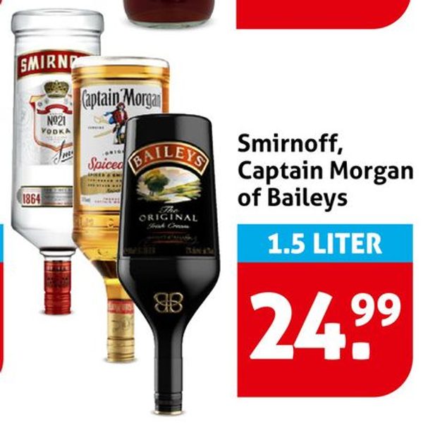 Smirnoff, Captain Morgan of Baileys