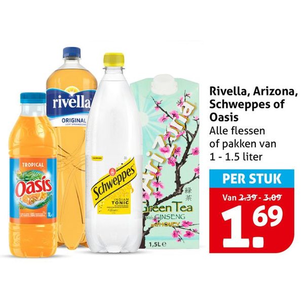 Rivella, Arizona, Schweppes of Oasis