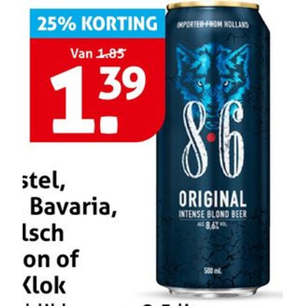 8.6 Original Blond Beer blik