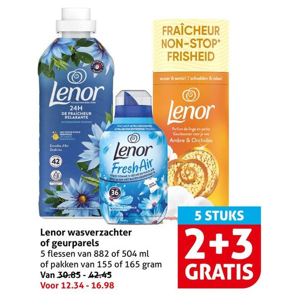 Lenor wasverzachter of geurparels