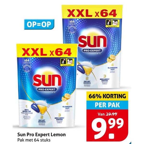 Sun Pro Expert Lemon vaatwastabletten
