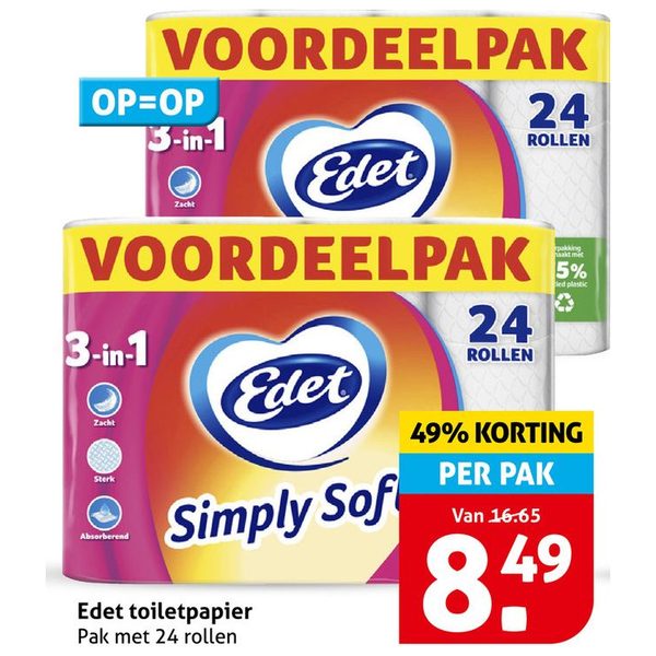 Edet toiletpapier Simply Soft