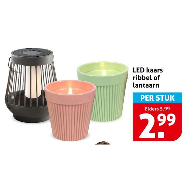 LED kaars ribbel of lantaarn