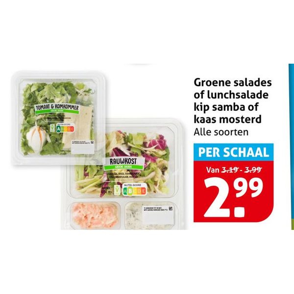 Groene salades of lunchsalade