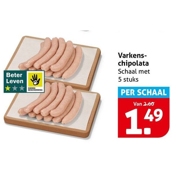 Varkens-chipolata