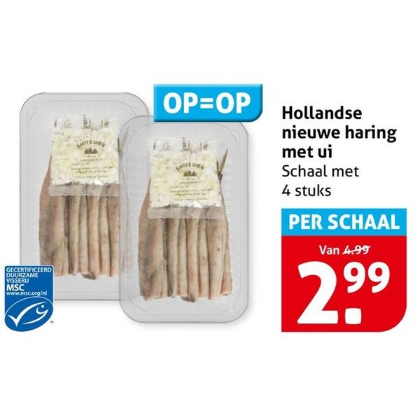 Hollandse nieuwe haring met ui