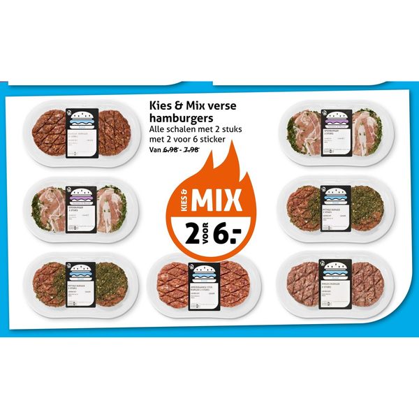 Kies & Mix verse hamburgers