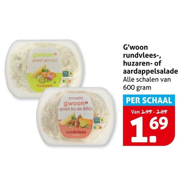 Rundvlees-, huzaren- of aardappelsalade