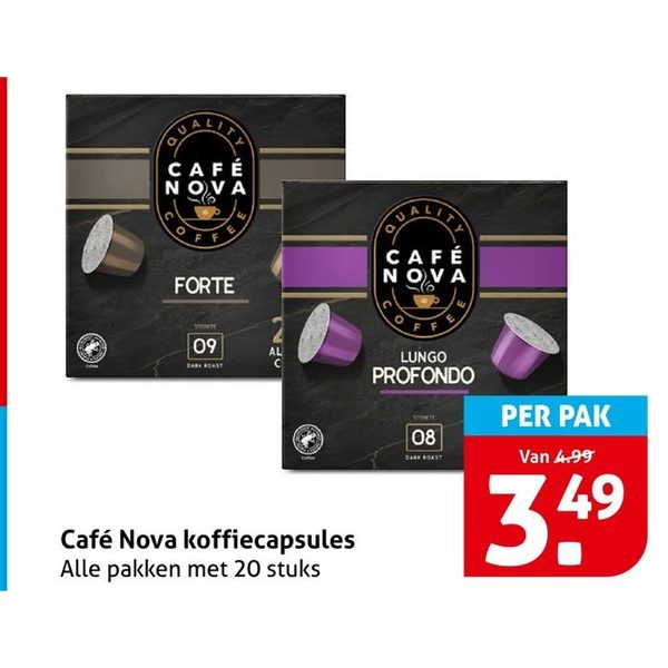 Café Nova koffiecapsules