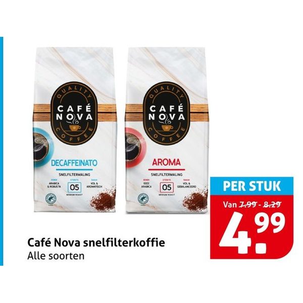 Café Nova snelfilterkoffie