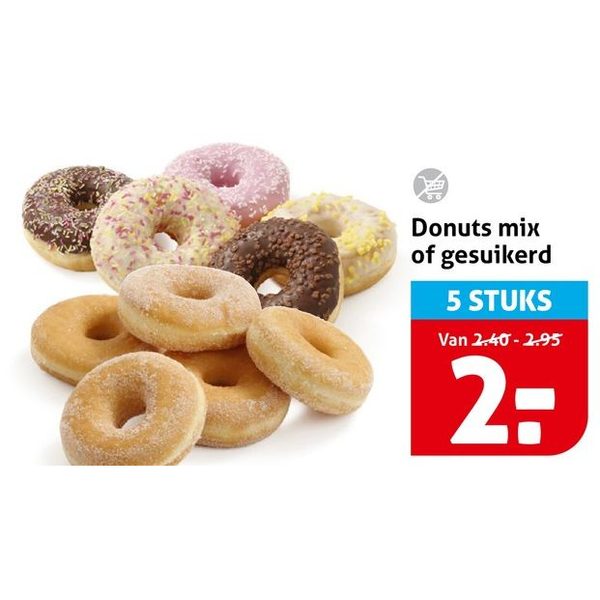 Donuts mix of gesuikerd