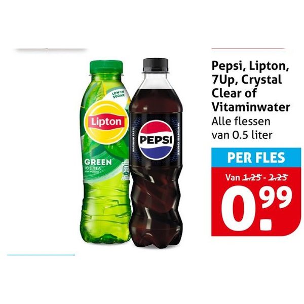 Pepsi, Lipton, 7Up, Crystal Clear of Vitaminwater