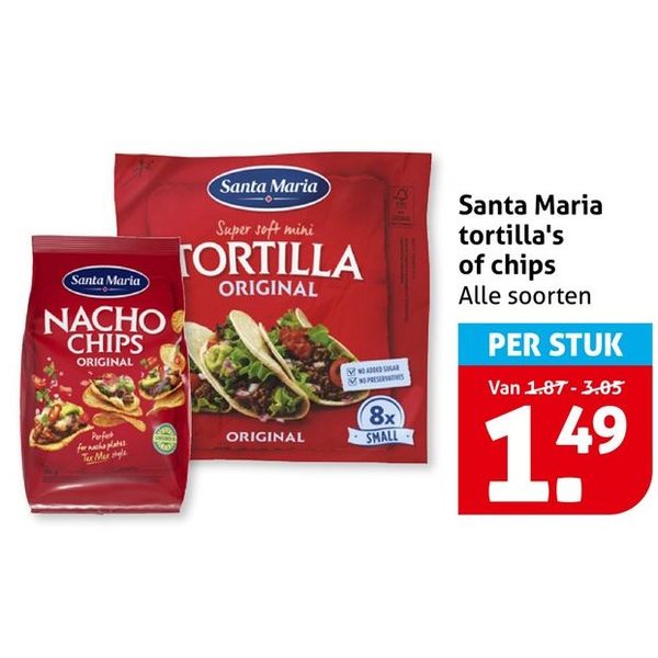 Santa Maria tortilla's of chips