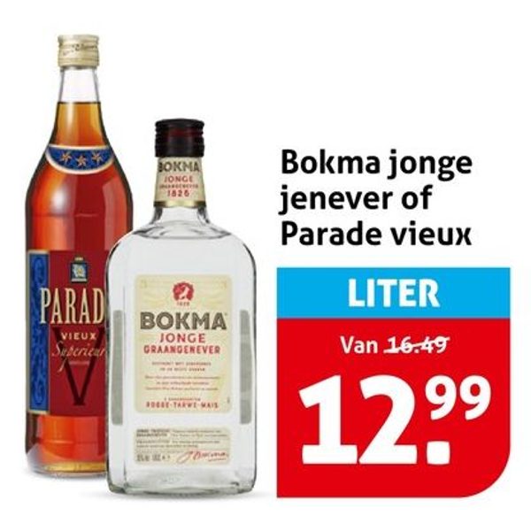 Bokma jonge jenever of Parade vieux