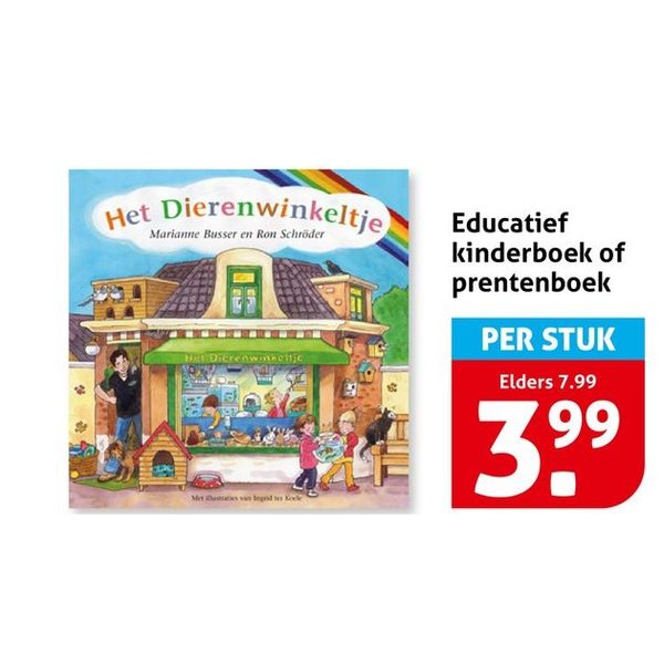 Het Dierenwinkeltje educatief kinderboek of prentenboek