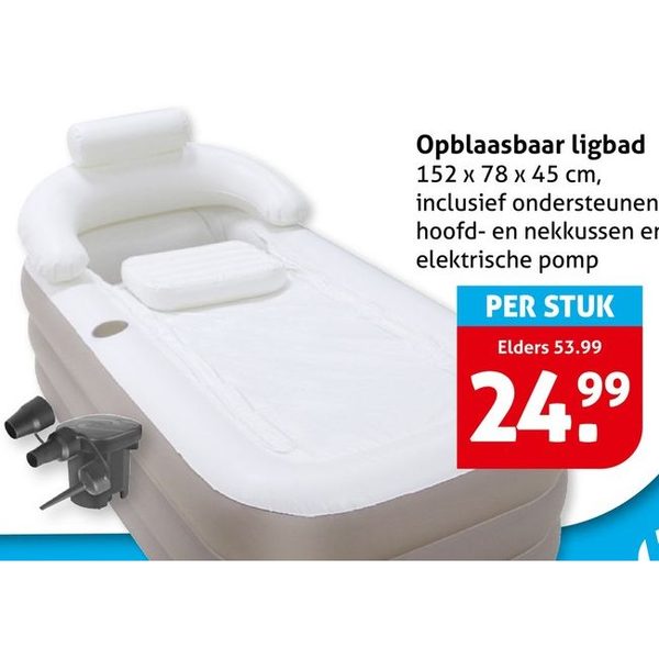 Opblaasbaar ligbad