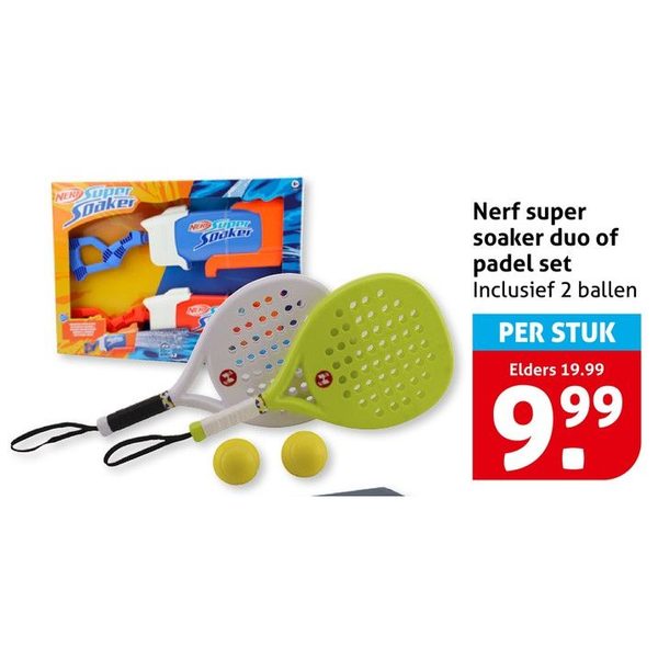 Nerf super soaker duo of padel set