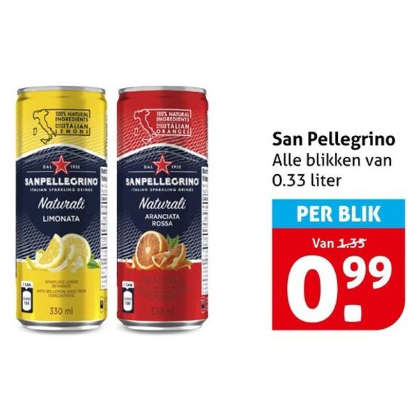 San Pellegrino blikjes