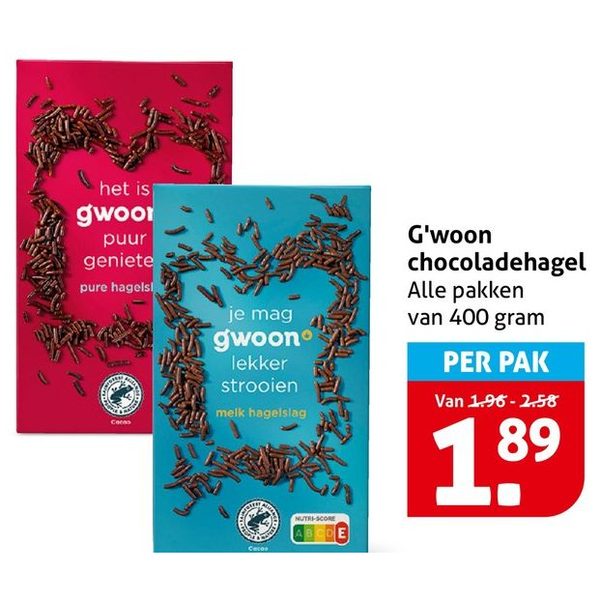 G'woon chocoladehagel