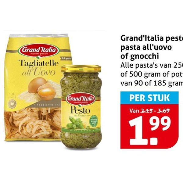 Grand'Italia pesto, pasta of gnocchi
