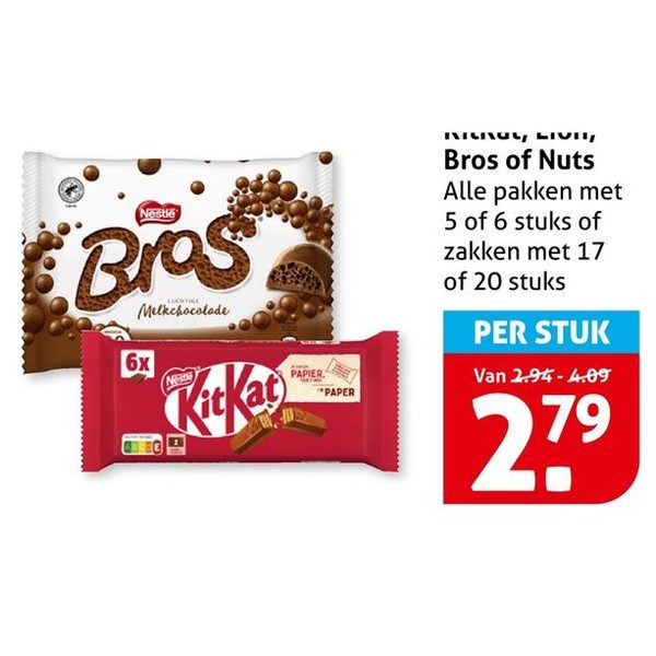 KitKat, Lion, Bros of Nuts