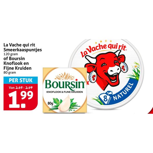 La Vache qui rit Smeerkaas of Boursin roomkaas