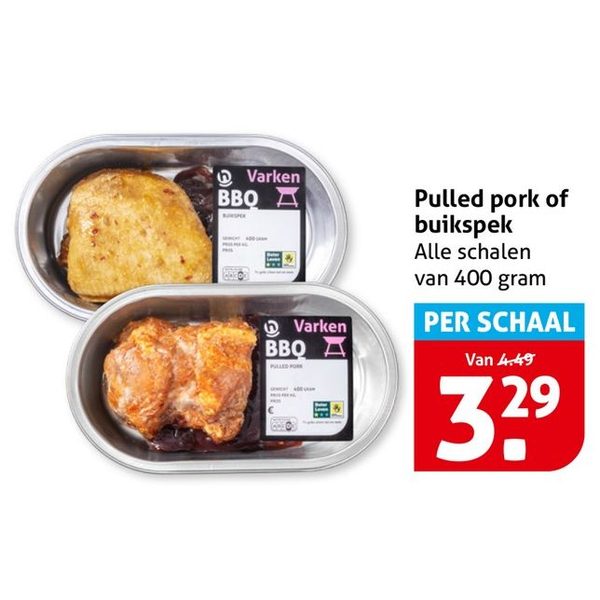 Pulled pork of buikspek
