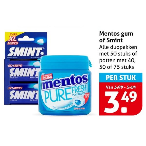 Mentos gum of Smint