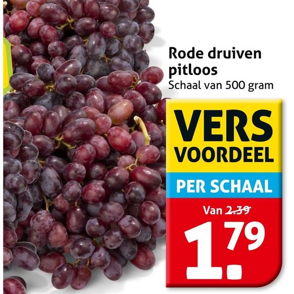 Rode druiven pitloos