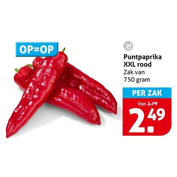 Puntpaprika XXL rood