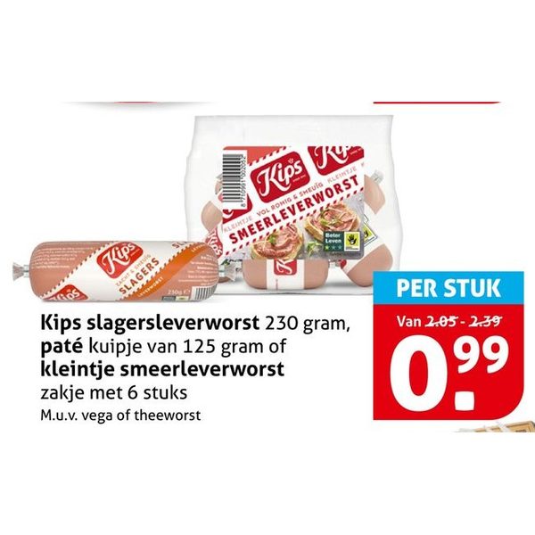 Kips slagersleverworst