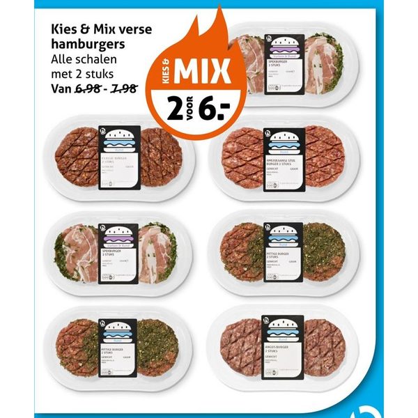 Kies & Mix verse hamburgers