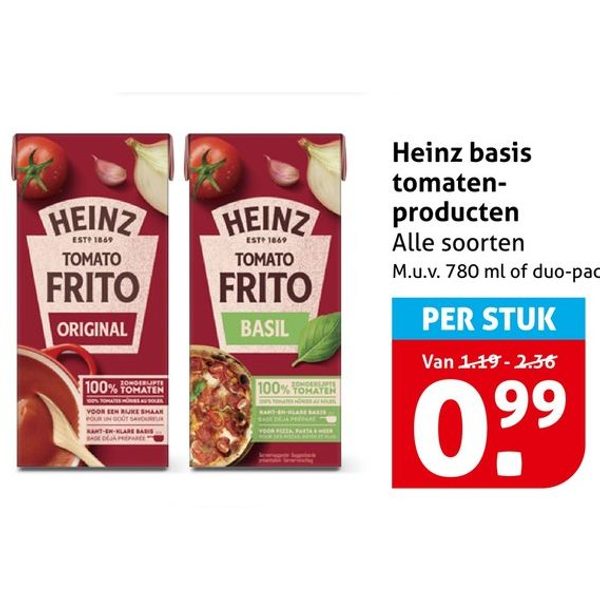 Heinz basis tomatenproducten