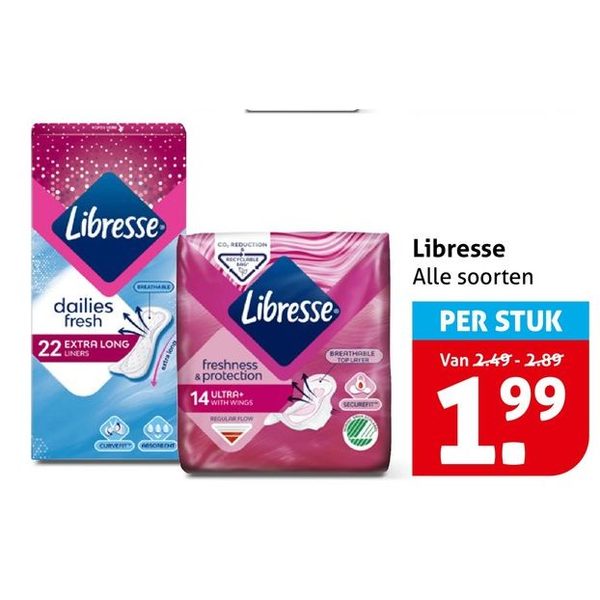 Maandverband en inlegkruisjes