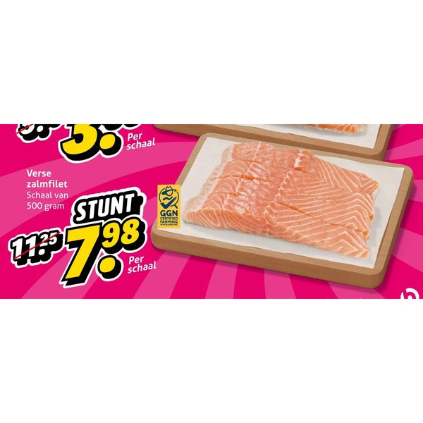 Verse zalmfilet 500 gram