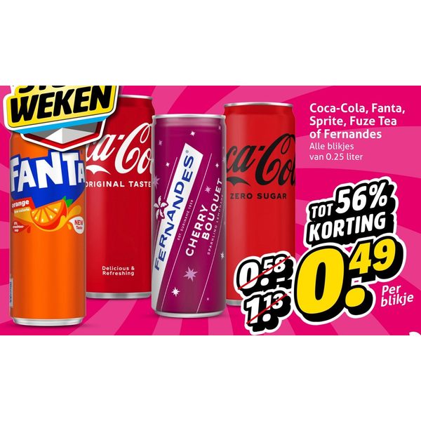 Coca-Cola, Fanta, Sprite, Fuze Tea of Fernandes