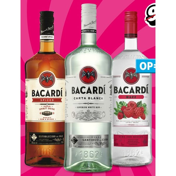 Bacardí alle XXL flessen