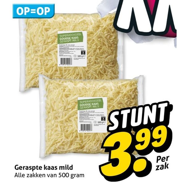 Geraspte kaas mild