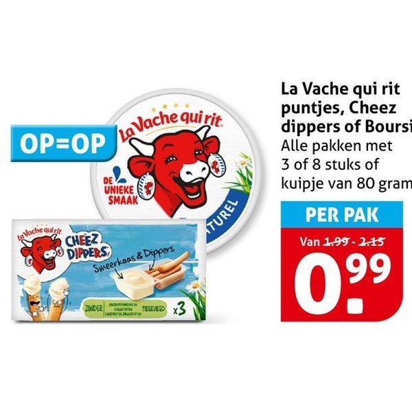 La Vache qui rit puntjes, Cheez dippers of Boursin