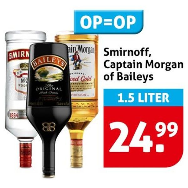 Smirnoff, Captain Morgan of Baileys