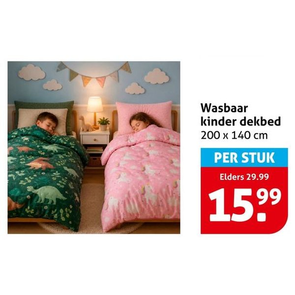 Wasbaar kinder dekbed