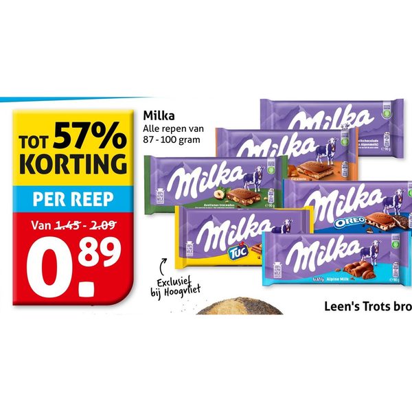 Milka chocoladerepen